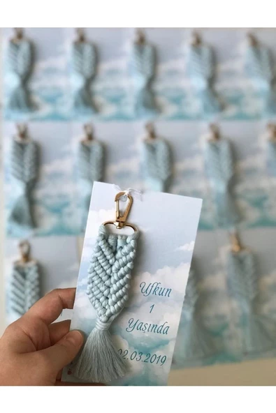 El Örmesi 20’li Makrome Anahtarlık Düğün Kına Söz Için Hediyelik -20 Adet-