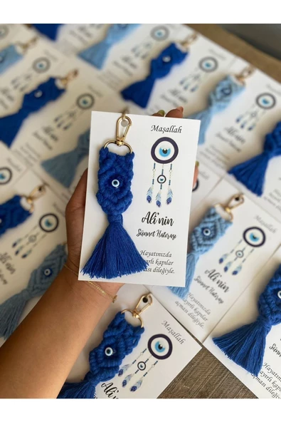 El Örmesi 20’li Makrome Anahtarlık Düğün Kına Söz Için Hediyelik -20 Adet-