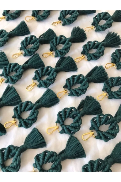 El Örmesi 20’li Makrome Anahtarlık Düğün Kına Söz Için Hediyelik -20 Adet- - 2