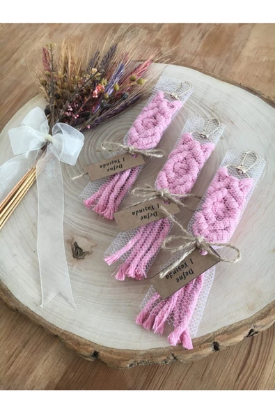 El Örmesi Makrome Anahtarlık (20 ADET) Düğün,kına,söz,sünnet Için Hediyelik - 2