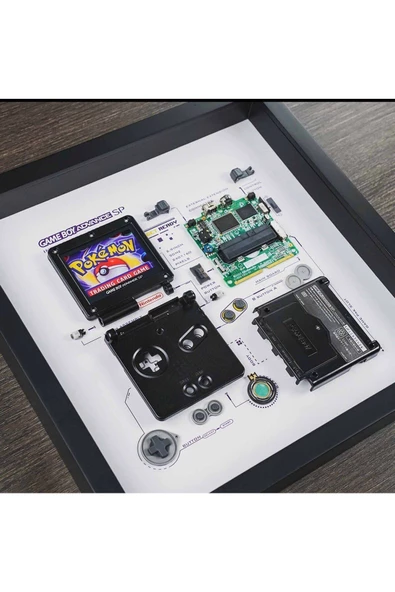 GAMEBOY ADVANCE Çerçeve Sanatı Lüks Hediye - 3