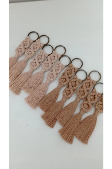 El Örmesi 20’li Makrome Anahtarlık Düğün Kına Söz Için Hediyelik -20 Adet-