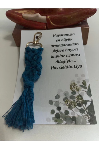 El Örmesi 20’li Makrome Anahtarlık Düğün Kına Söz Için Hediyelik -20 Adet-