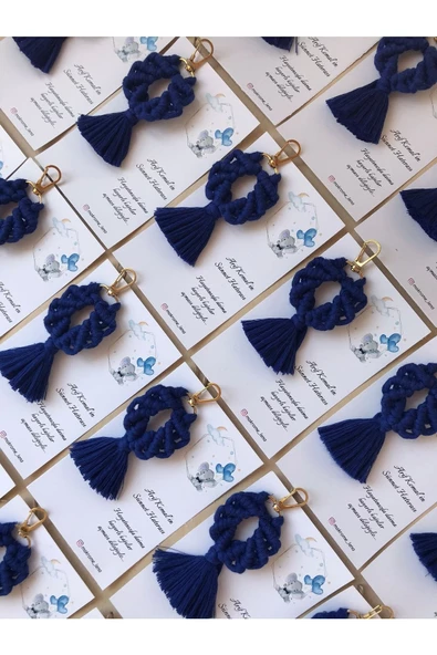 El Örmesi 20’li Makrome Anahtarlık Düğün Kına Söz Için Hediyelik -20 Adet-