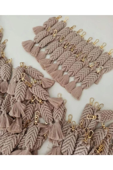 El Örmesi 50’li Makrome Anahtarlık Düğün Kına Söz Için Hediyelik -50 Adet- - 3