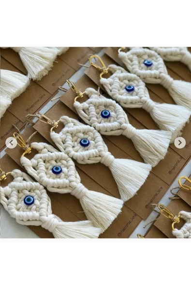 El Örmesi 30’lu Makrome Anahtarlık Düğün Kına Söz Için Hediyelik -30 Adet- - 2