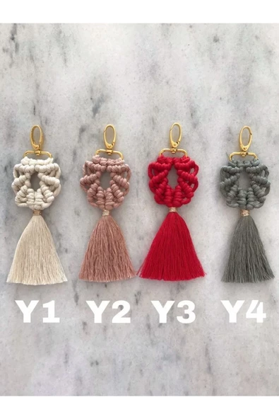 El Örmesi 50’li Makrome Anahtarlık Düğün Kına Söz Için Hediyelik -50 Adet-