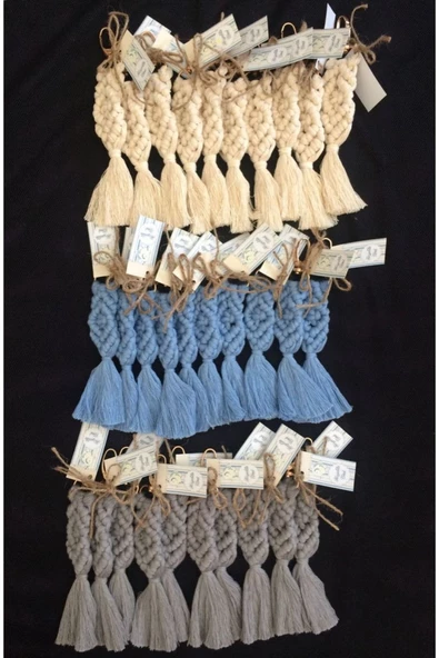 El Örmesi 100’lü Makrome Anahtarlık Düğün Kına Söz Için Hediyelik -100 Adet-