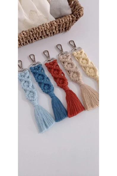 El Örmesi 50’li Makrome Anahtarlık Düğün Kına Söz Için Hediyelik -50 Adet-