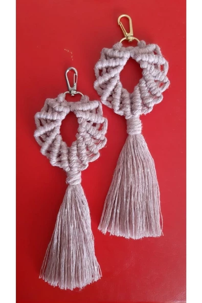 El Örmesi 50’li Makrome Anahtarlık Düğün Kına Söz Için Hediyelik -50 Adet-