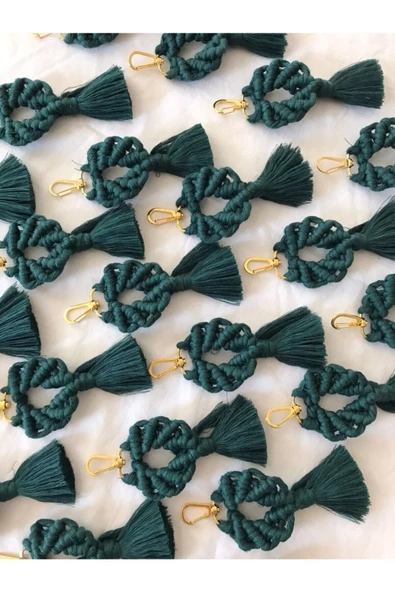 El Örmesi 20’li Makrome Anahtarlık Düğün Kına Söz Için Hediyelik -20 Adet-