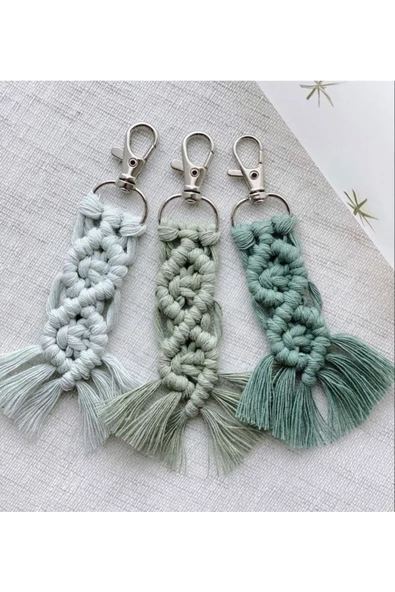 El Örmesi 100’lü Makrome Anahtarlık Düğün Kına Söz Için Hediyelik -100 Adet-