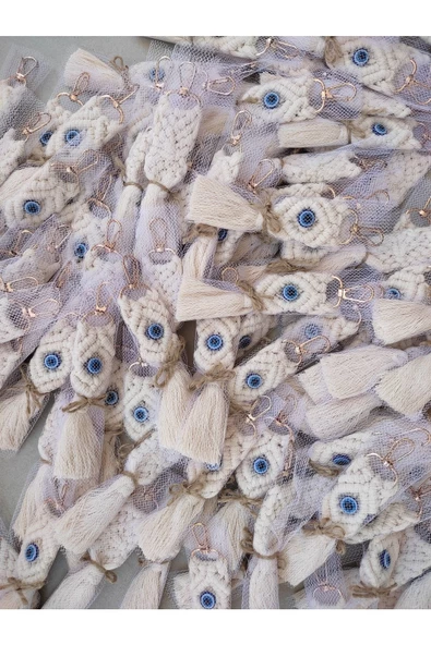 El Örmesi 25’li Makrome Anahtarlık Düğün Kına Söz Için Hediyelik -25 Adet-