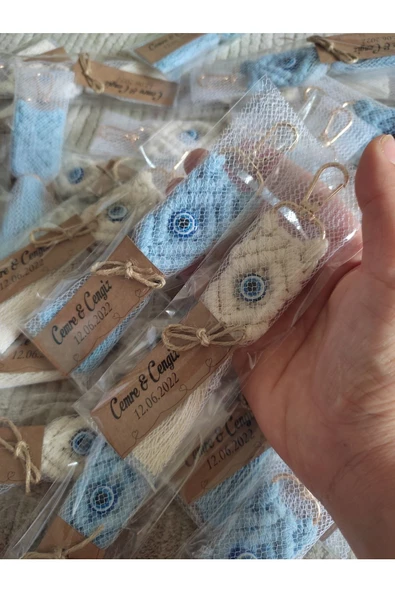 El Örmesi 20’li Makrome Anahtarlık Düğün Kına Söz Için Hediyelik -20 Adet-