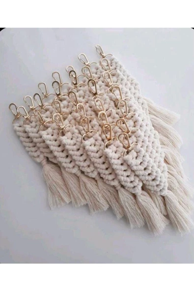 El Örmesi 25’li Makrome Anahtarlık Düğün Kına Söz Için Hediyelik -25 Adet-