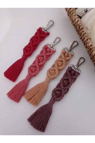 El Örmesi 20’li Makrome Anahtarlık Düğün Kına Söz Için Hediyelik -20 Adet-