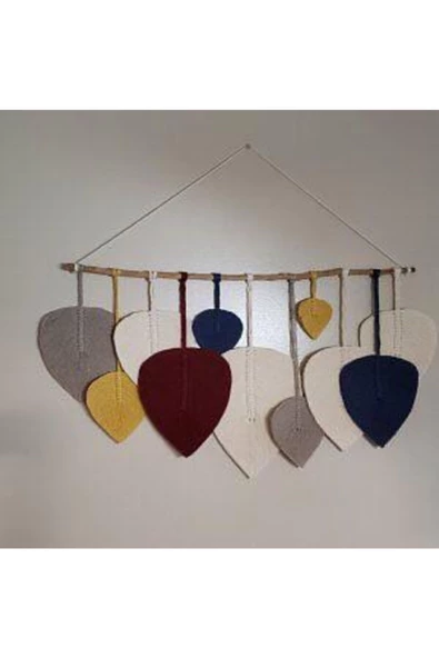 Makrome Yaprak Duvar Süsü