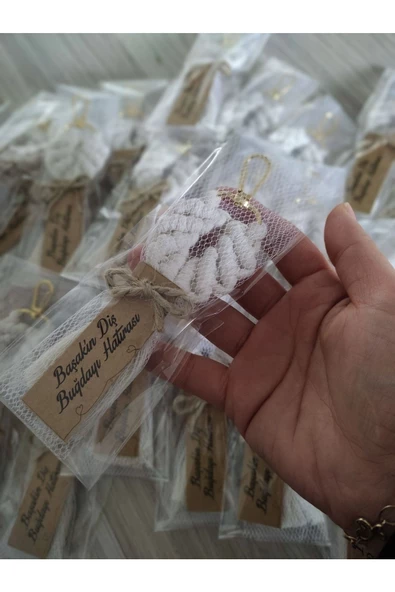 El Örmesi 35’li Makrome Anahtarlık Düğün Kına Söz Için Hediyelik -35 Adet-