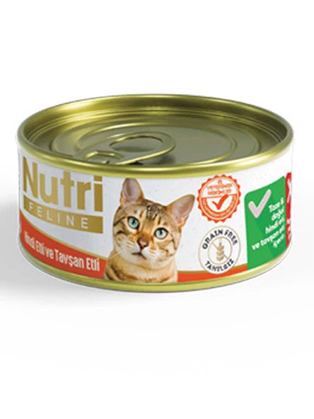 Nutri Feline 85Gr Hindi Etli Tavşan Etli Tahılsız 24Adet Yaş Kedi Maması - 2