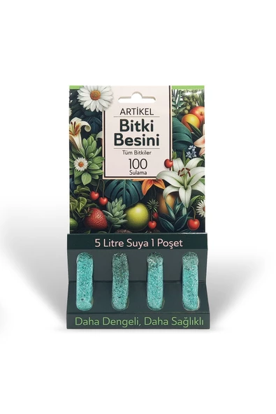 Tüm Bitkiler  Bitki Besini, Gelişim Hızlandırıcı, Dengeli Bitki Besini 100 Sulama Kapasiteli Bitki Besleyici (20 Litre Su ile) - 2