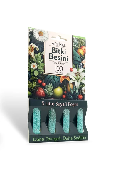 Tüm Bitkiler  Bitki Besini, Gelişim Hızlandırıcı, Dengeli Bitki Besini 100 Sulama Kapasiteli Bitki Besleyici (20 Litre Su ile) - 3