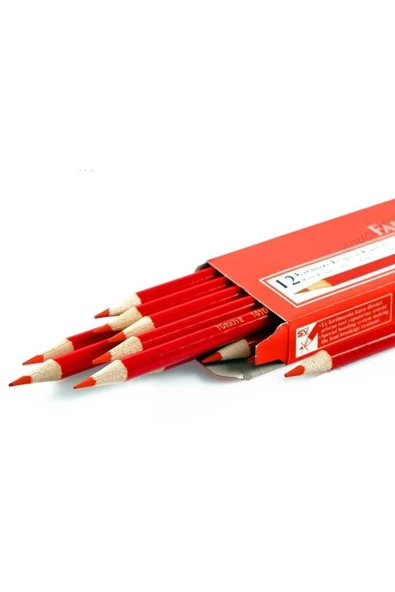 Faber-castell Mercanlı Kurşun Kalem Kırmızı Kalem Ve 12 Li Kuru Sulu Keçeli Pastel Boya - 3