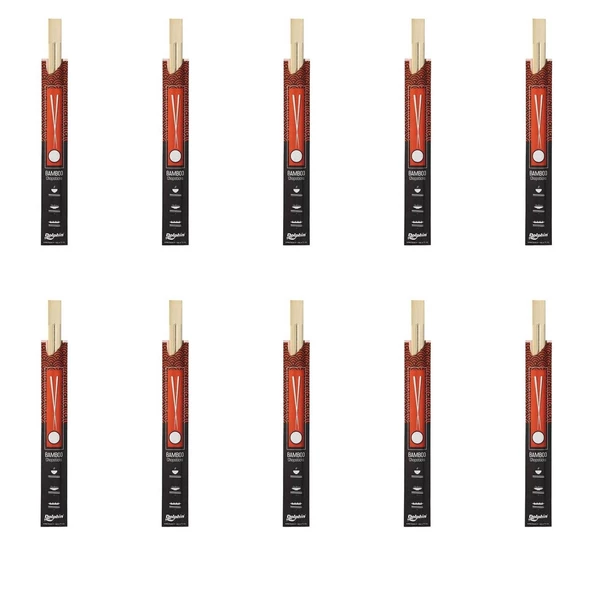 Yıkanabilir Bambu Kore Japon Çin Yemek Çubuğu Chopsticks - 23 Cm. - 10 Çiftlik 1 Paket