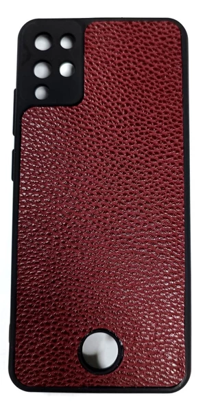 Reeder S19 Max Uyumlu Deri Görünümlü Yumuşak Mat Kılıf Bordo ürün görseli 1