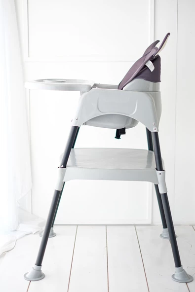 VaVbaby Bear 3 in 1 Portatif Mama Sandalyesi Gri - 2