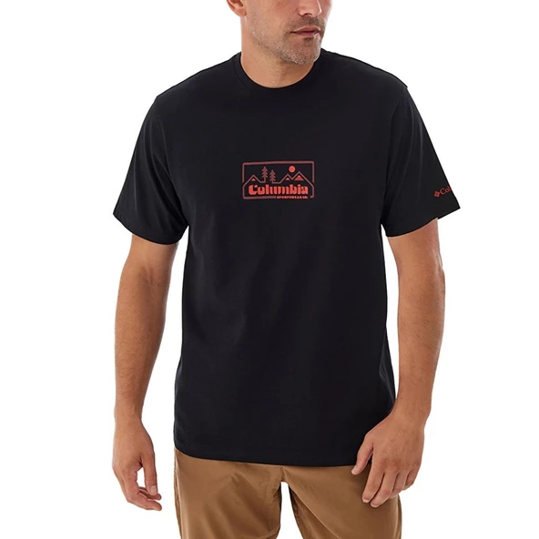 Columbia Csc M Peaked Badge Ss Tee Erkek Kısa Kollu Tişört CS0397 - Resim 4
