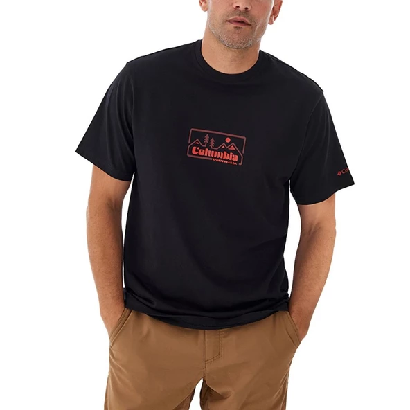 Columbia Csc M Peaked Badge Ss Tee Erkek Kısa Kollu Tişört CS0397 - Resim 5