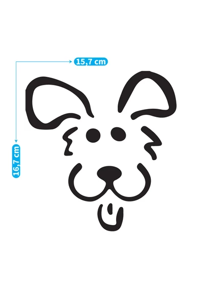 Köpek Desenli Araç Sticker 21x29 cm, Oto Sticker, Araba Sticker - 2
