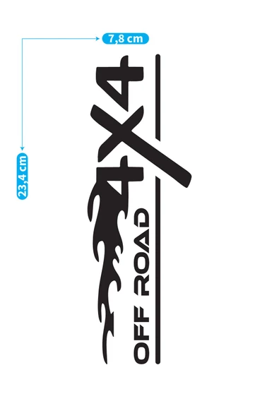 4x4 Off Road Araç Sticker 21x29 cm, Oto Sticker, Araba Sticker - 2