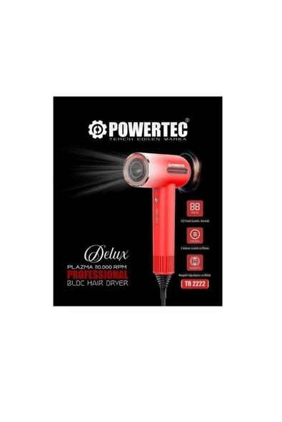 POWERTEC Tr-2222 Delux Plazma Digital Fön Makinası