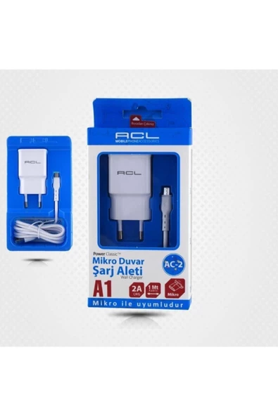 ACL Mikro Usb Hızlı Şarj Aleti 3A 12 Watt 1Mt