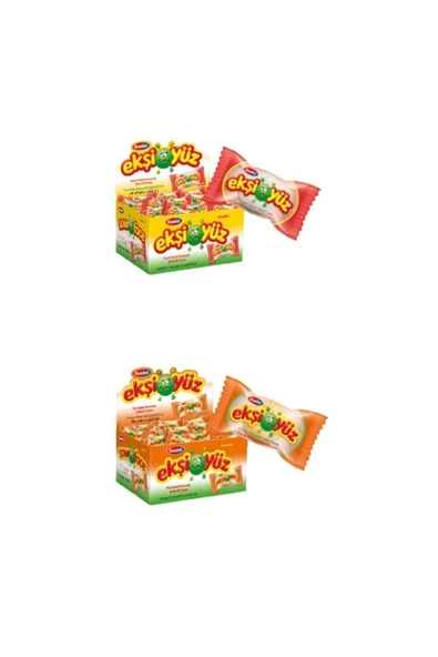 SAADET Ekşiyüz Sakız 2'Li Set 700 Gr Tutti Frutti Portakal