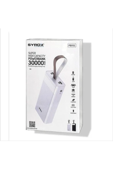 SYROX Led Işıklı Powerbank 30.000 Mah