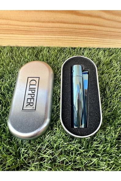 CLİPPER Parlak Deep Blue Taşlı Çakmak