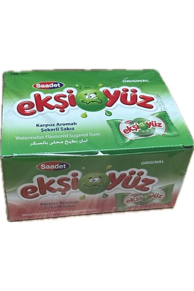 SAADET Ekşi Yüz Sakız Karpuzlu 100Adetli - 2
