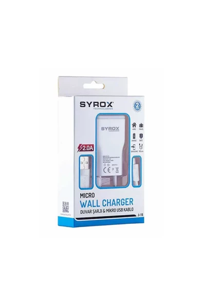 SYROX 2.0A Samsung Micro Usb Şarj Cihazı Syxj15 - 2