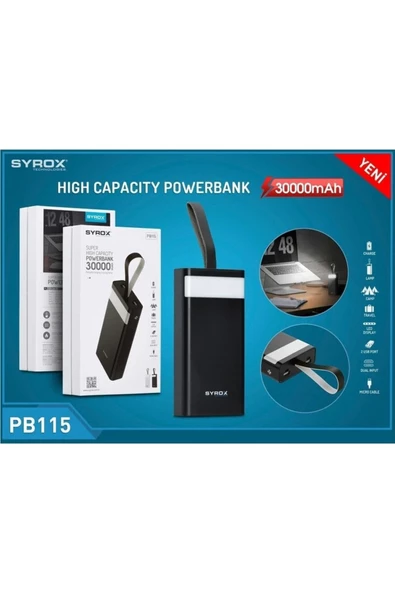 TTECHNIC Syrox 30.000 Mah Powerbank Pb115