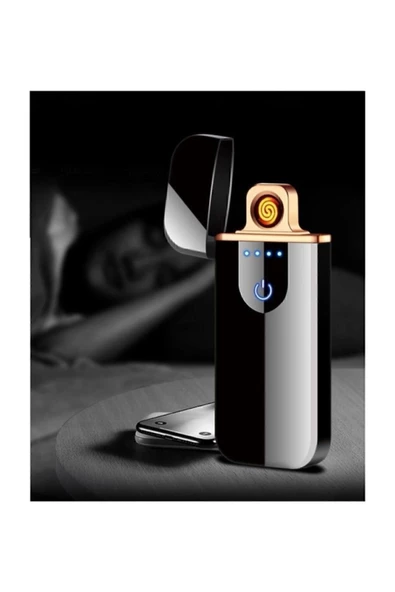 ANGEL Parmak Izi Dokunmatik Çakmak Usb Şarj Anti-Rüzgar Elektronik Çakmak - 3