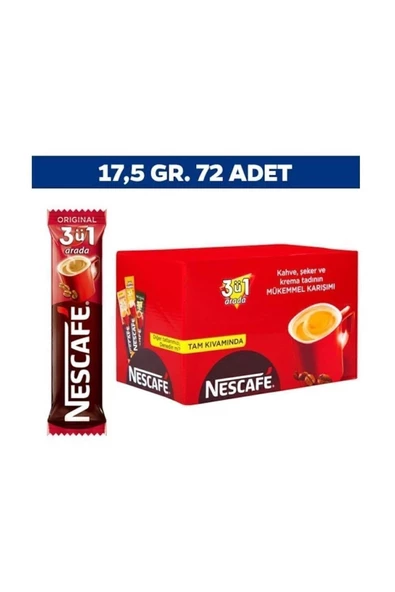 NESCAFE 3'Ü 1 Arada Kahve 17.5Gr 72'Li Paket