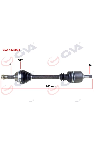 Komple Aks Sol Ducato-boxer-jumper 2.5 D 94-02 18q Abs Li 54diş 762mm