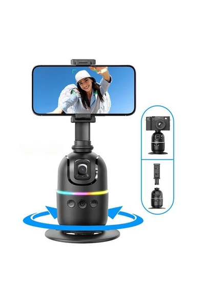 Torima P03 Yüz Takip 360° Gimbal Öz Çekim Telefon Sabitleyici Tutucu Video Akıllı Tripod - 3