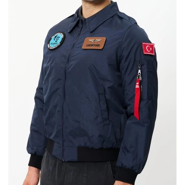 YAKALI Pilot Montu Lacivert Kumaş SYK88_L - 3