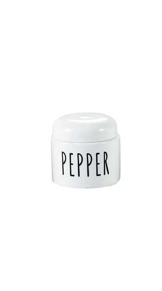 Porselen Baharatlık Vakum Kapaklı Hava Almaz Sugar Pepper Salt Kavanozu 3lü - 3
