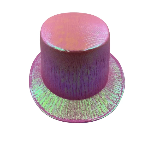 Pembe Lüks Helogramlı Sihirbaz Şapka 28x15 cm - Resim 2