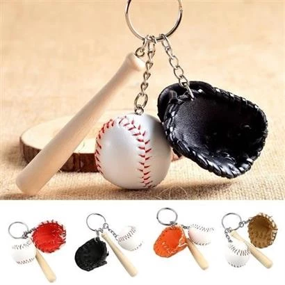 HALMOGULR Gerçekçi Beyzbol Tasarımlı Şık Anahtarlık Kolye Çanta Süsü Baseball Keychain