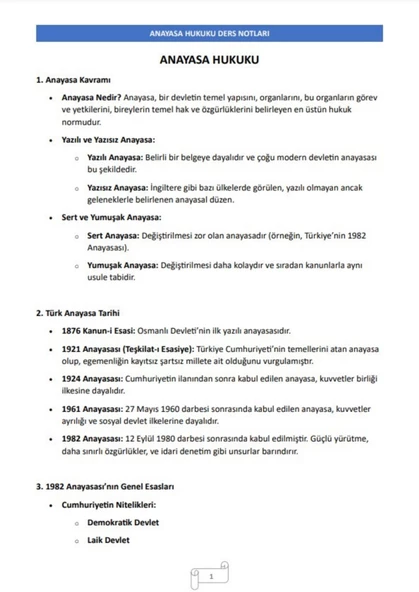 KPSS-A Grubu Hukuk Özel Ders NOTLARI - 4